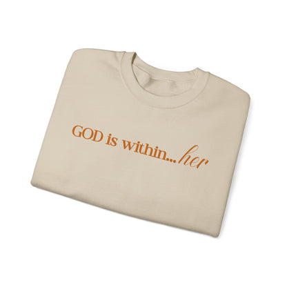 God Is ...Gold Script Sweatshirt