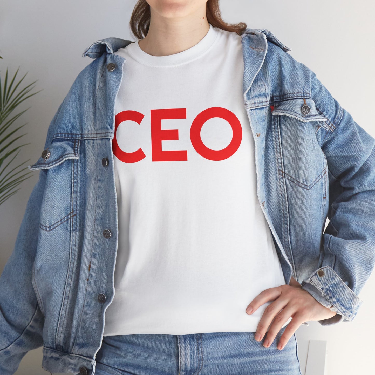 CEO Red Lettered Short Sleeve Tee