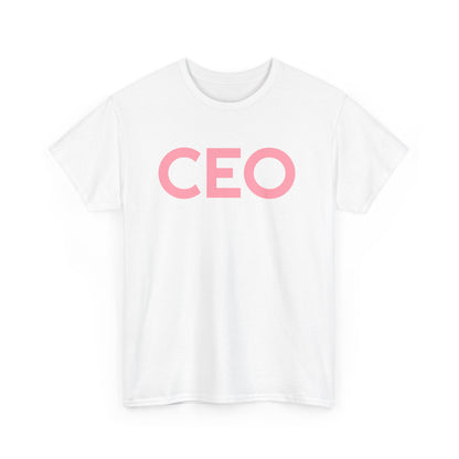 CEO Pink Lettered Short Sleeve Tee