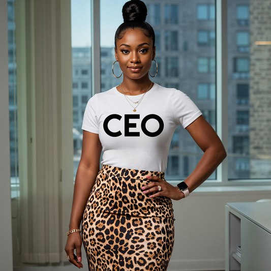 CEO Black Lettered Short Sleeve Tee