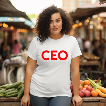 CEO Red Lettered Short Sleeve Tee