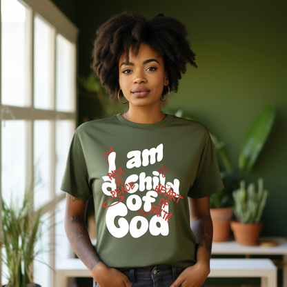 Child Of God Tee-White Script