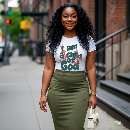 Child of God Tee- Green Script