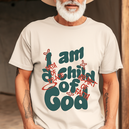 Child of God Tee- Green Script