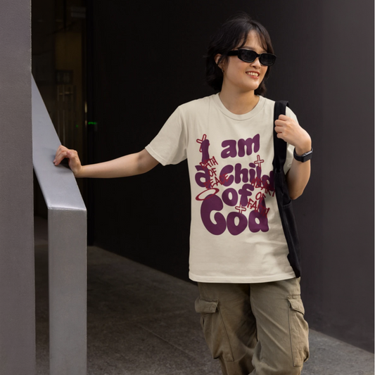 Child of God Tee-Purple Script