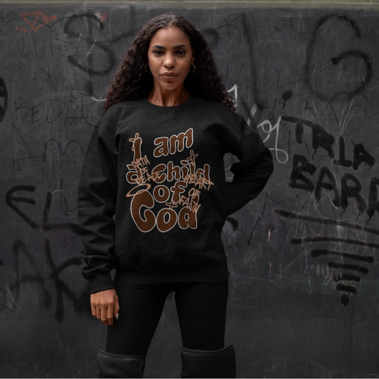 Child of God Sweatshirt - Brown Script