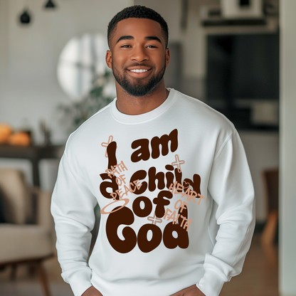 Child of God Sweatshirt - Brown Script
