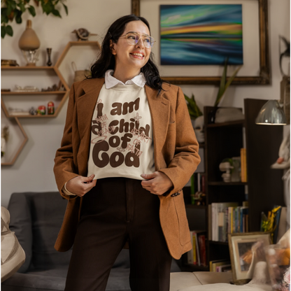 Child of God Sweatshirt - Brown Script